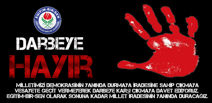 ‘’Millete ve iradesine sahip çıkmak için alanlardayız’’