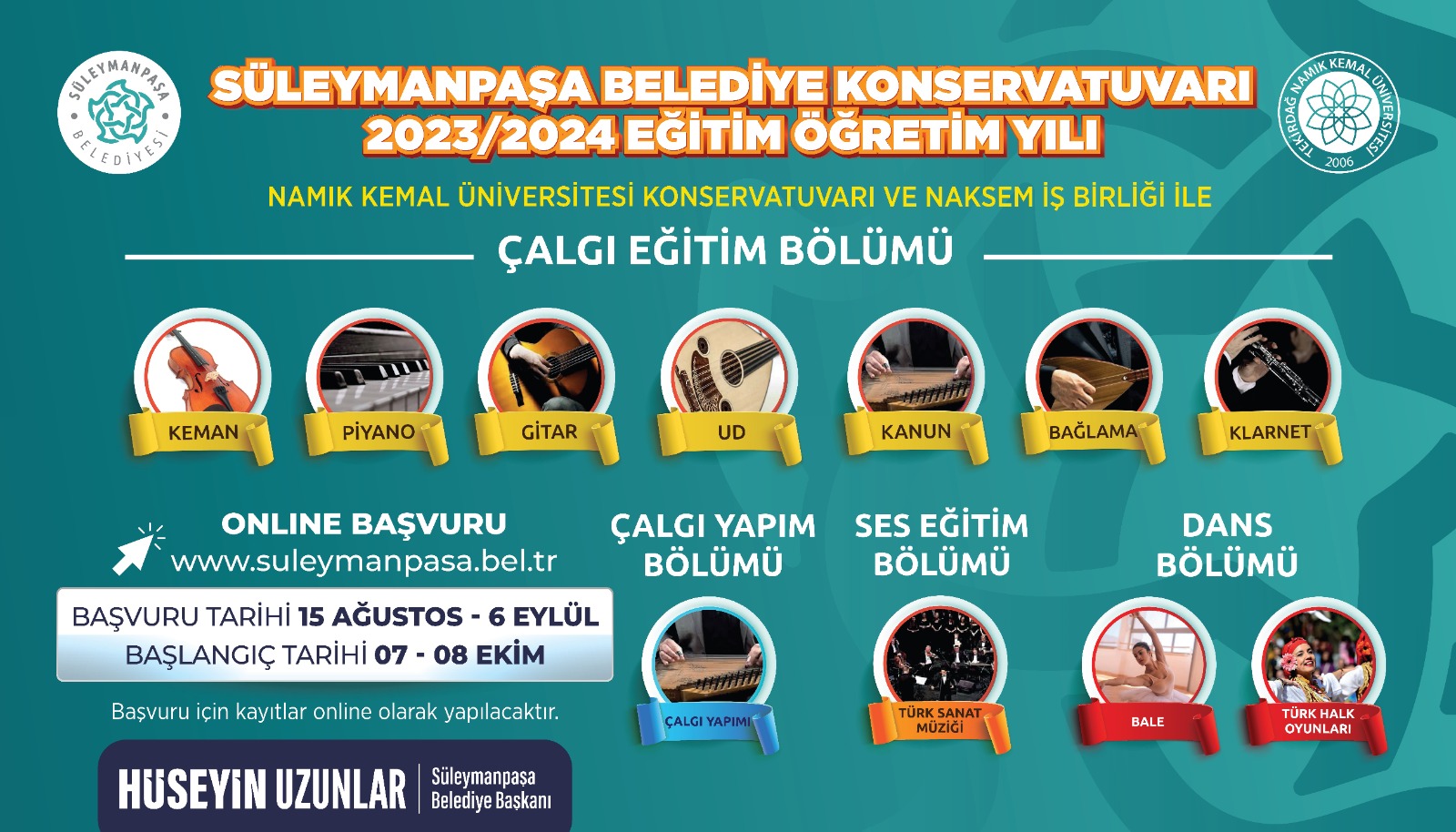 Süleymanpaşa Belediye Konservatuvarı Kayıtları Devam Ediyor