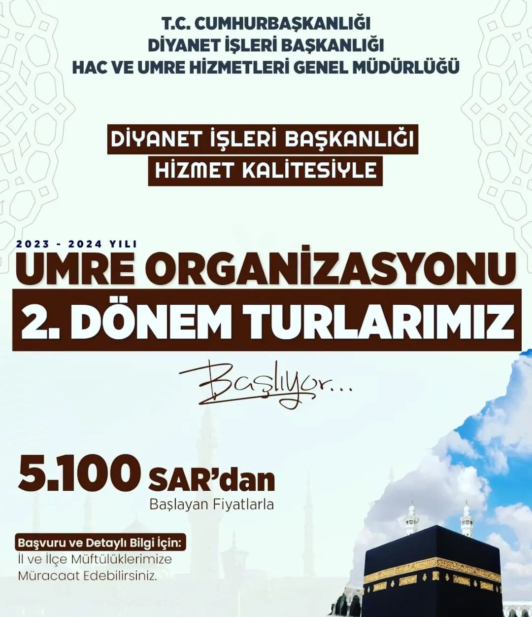 2. Dönem Umre Turları Belli Oldu