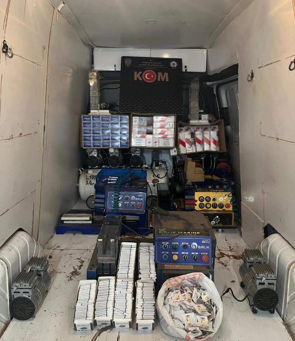 Tekirdağ'da kaçak sigara imalathanesine operasyon