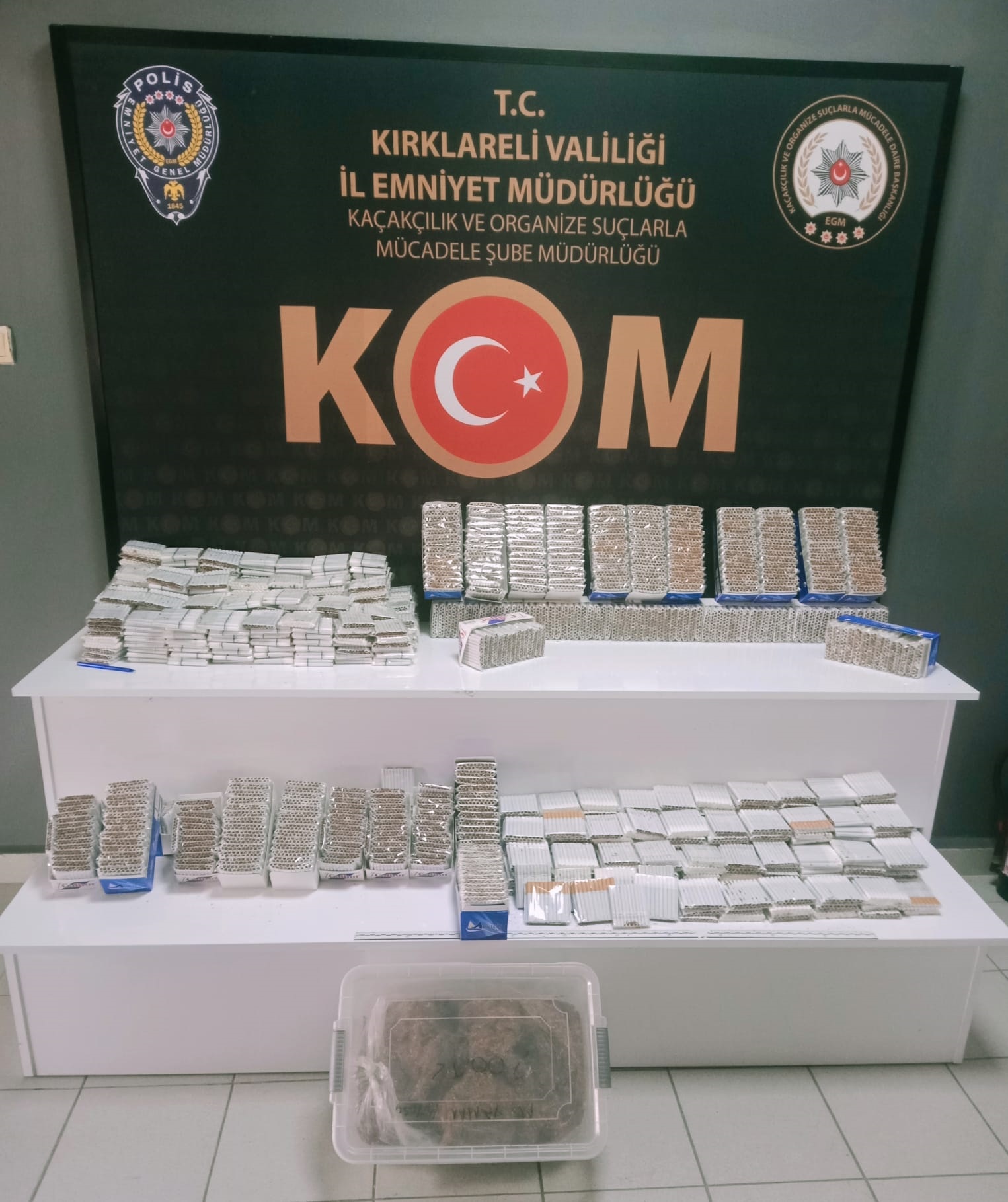 980 paket makaron ele geçirildi