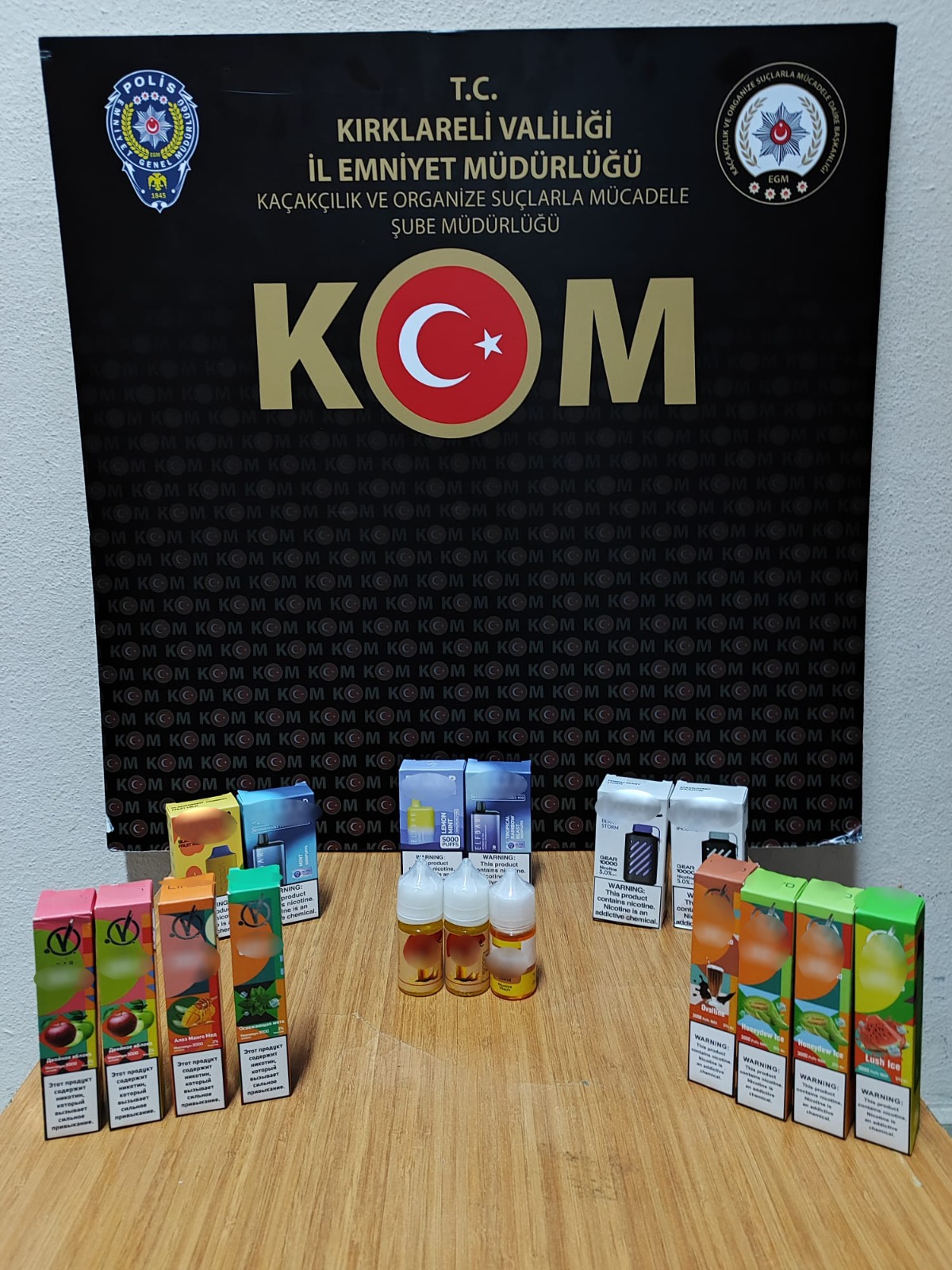 45 bin 540 adet dolu makaron ele geçirildi