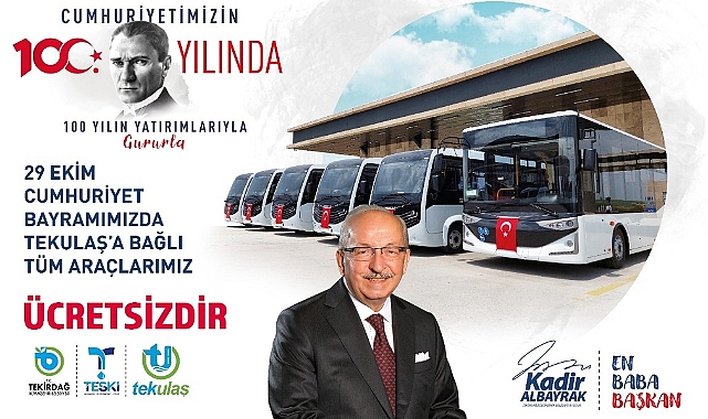 Cumhuriyet Bayramı’nda ulaşım ücretsiz olacak