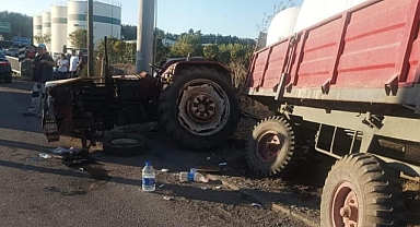 İki Traktör Çarpıştı, 2 Yaralı...