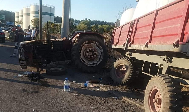 İki Traktör Çarpıştı, 2 Yaralı...