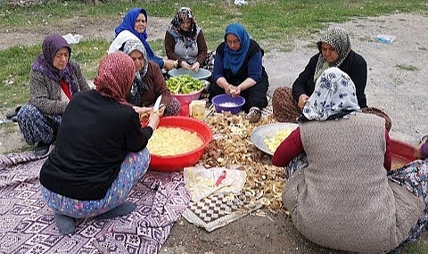 Kırklareli Köy Kadınlarından İmece Dayanışması
