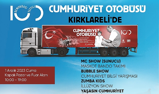 100. Yıl Tırı Kırklareli'nde olacak!