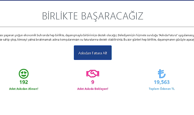 19 bin 563 TL değerinde fatura ödendi!