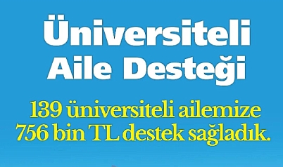 756 bin TL destek sağlandı