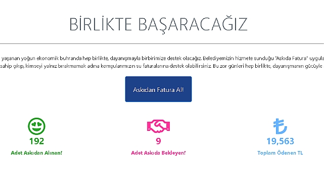‘Askıda Fatura’ hizmetinde son 9 fatura