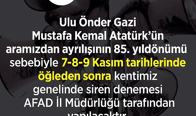 Lüleburgaz’da siren denemesi yapılacak