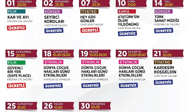 LYSA Sanat Takvimi yayınlandı