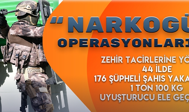 NARKO Operasyon: 1 ton 100 kilogram uyuşturucu ele geçirildi