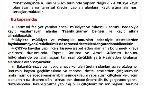 Taahhütname İle Kayıt Müjdesi...