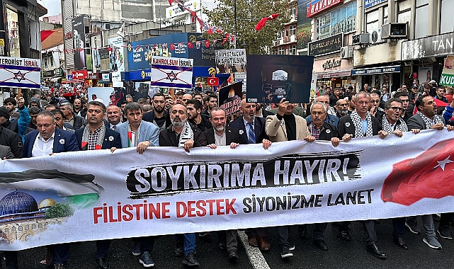 Tekirdağ'da Filistin'e destek yürüyüşü