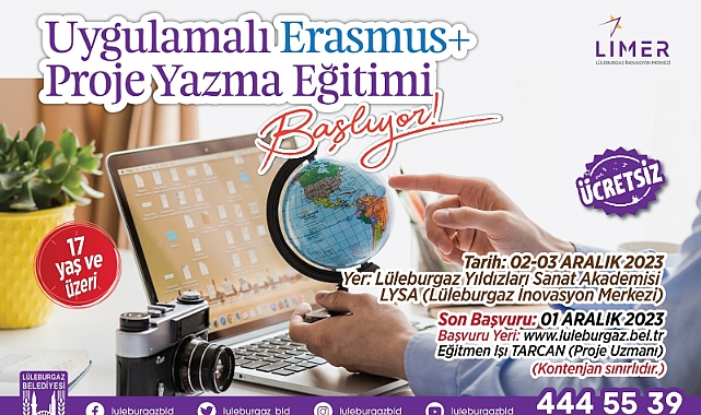 Uygulamalı Erasmus+ Proje Yazma Eğitimi başlıyor
