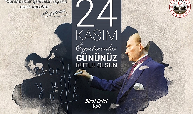 Vali Ekici öğretmenler günü mesajı yayınladı