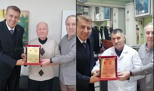 50 yıllık ustalara plaket!