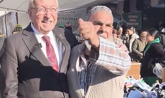 Başkan Albayrak'tan pazar ziyareti