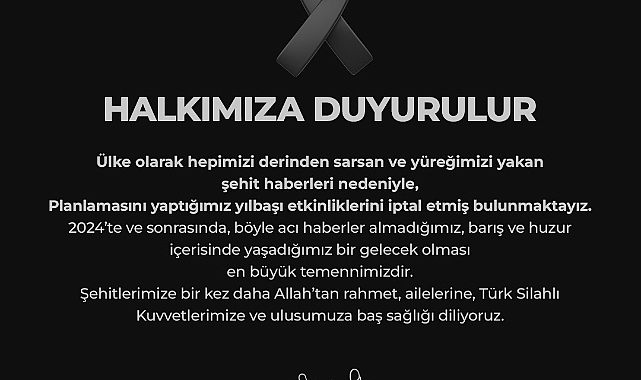 Kırklareli'nde yılbaşı etkinlikleri iptal edildi