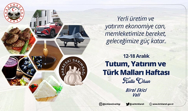 Vali Ekici'den Tutum, Yatırım ve Türk Malları Haftası mesajı