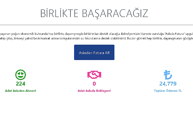 Askıda fatura kalmadı!