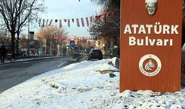 Edirne'de kar etkisini kaybetti (2)