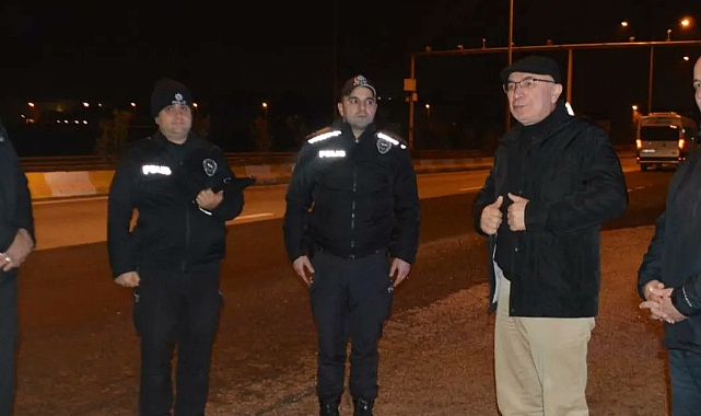 Kaymakam Yüce'den kontrol noktası ziyareti