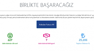 "7" Fatura Askıda Bekliyor