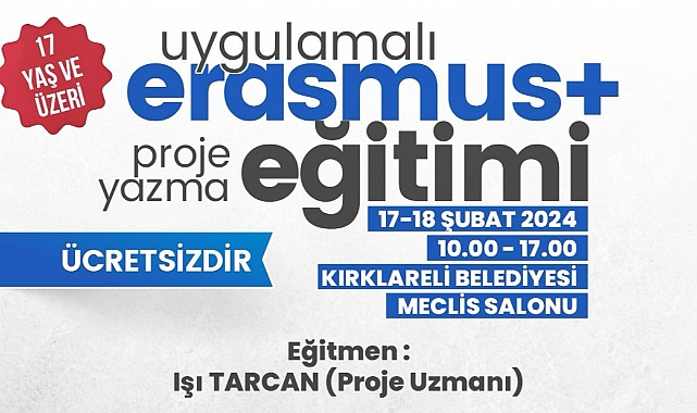 Kırklareli Belediyesi'nden Erasmus+ Eğitimi
