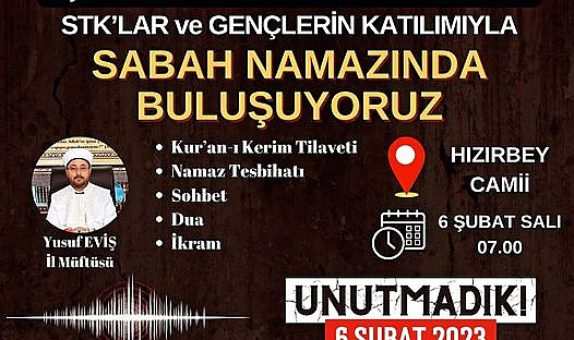Sabah namazında buluşacaklar