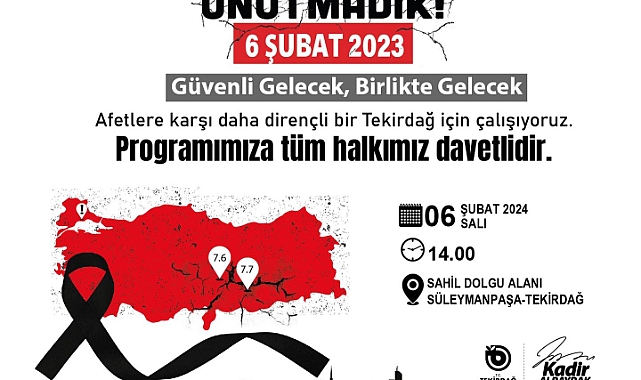 Tekirdağ'da deprem programı düzenlenecek
