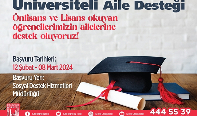 ‘Üniversiteli Aile Desteği’ başvuruları başlıyor