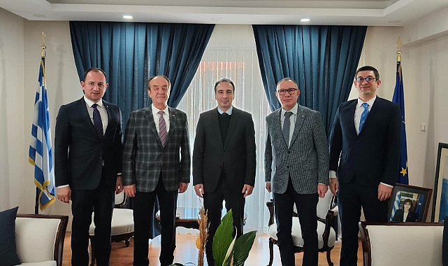 Yunanistan Edirne Konsolosu Aris Radipoulos  Ticaret ve Sanayi Odası Yönetimini Ziyaret Etti