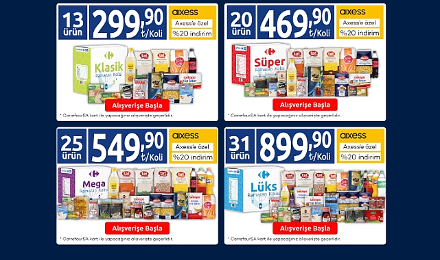 CarrefourSA'nın Ramazan Ayına Özel Avantajlı Kolileri; Ramazan Ayına Özel Koliler Sunuyor
