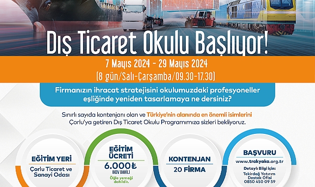Trakya'da Dış Ticaret Okulu Başlıyor