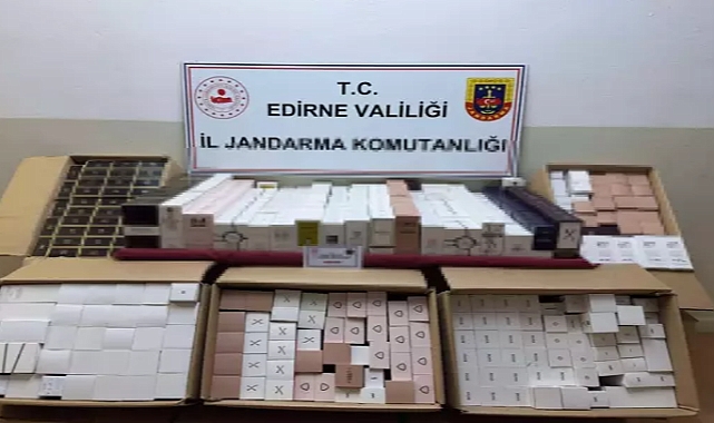 Edirne'de 1139 şişe sahte parfüm ele geçirildi