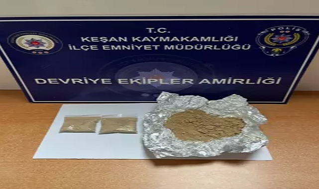 Edirne'de çöp konteynerinin altında uyuşturucu ele geçirildi