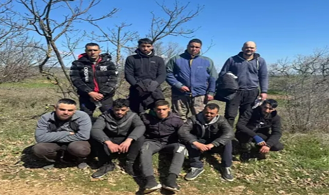 Edirne'de, Mısır uyruklu 9 kaçak göçmen ve 1 organizatör yakalandı