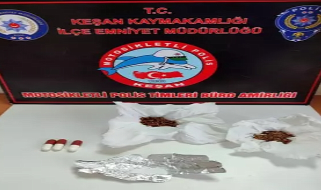 Edirne'de uyuşturucuyla yakalanan 3 şüpheliye gözaltı