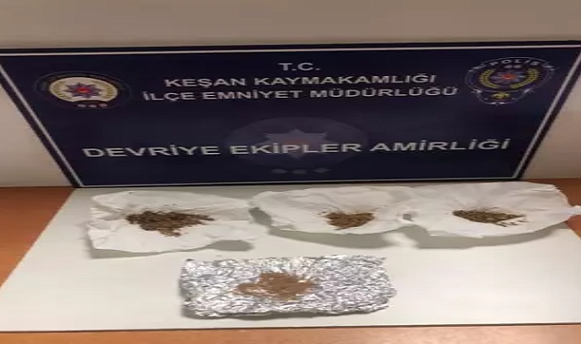 Edirne'de uyuşturucuyla yakalanan 4 şüpheliye gözaltı