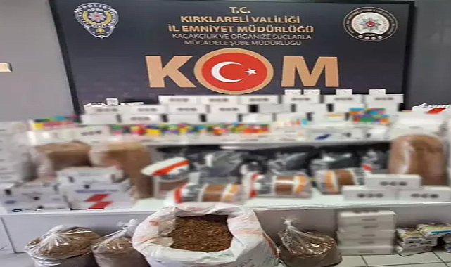 Kırklareli'de kaçak tütün ve içki operasyonu; 6 gözaltı