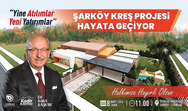 Tekirdağ Büyükşehir Belediyesi'nden Şarköy'e Yeni Kreş Projesi