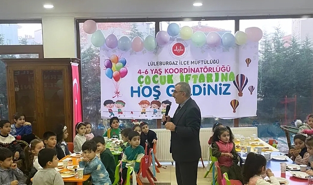 Lüleburgaz İlçe Müftülüğü'nden Çocuklar İçin Özel İftar Etkinliği
