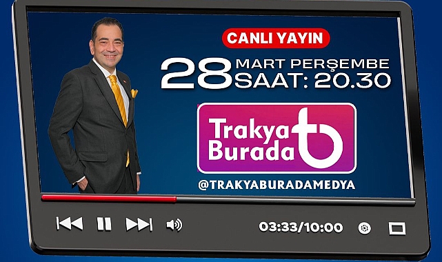 Lüleburgaz Ak Parti Belediye Başkan Adayı Murat Mahir Altan, Trakya Burada Medya’nın Konuğu Olacak
