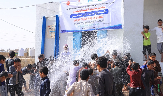 TDV'nin Yemen'de açtığı su kuyusu ve vakıf çeşmesinden 34 bin kişi istifade edecek