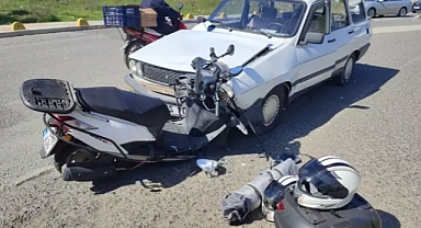 Edirne'de otomobille motosiklet çarpıştı; 3 yaralı
