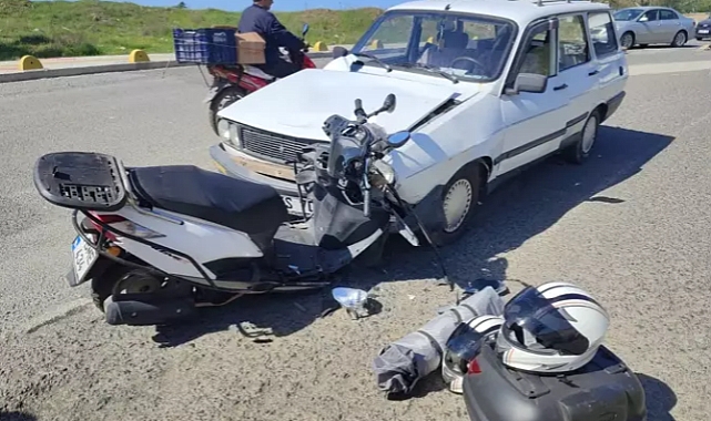 Edirne'de otomobille motosiklet çarpıştı; 3 yaralı