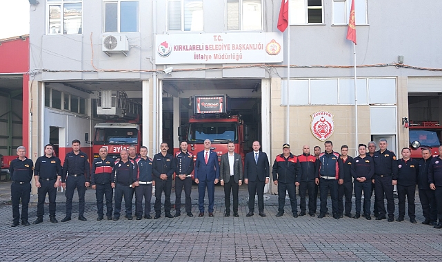 Kırklareli Belediye Başkanı Derya Bulut'tan İtfaiye Personeline Teşekkür Ziyareti