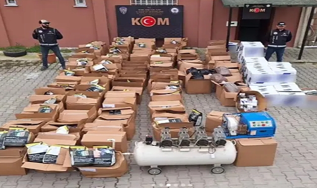 Kırklareli'de 347 bin makaron ele geçirildi